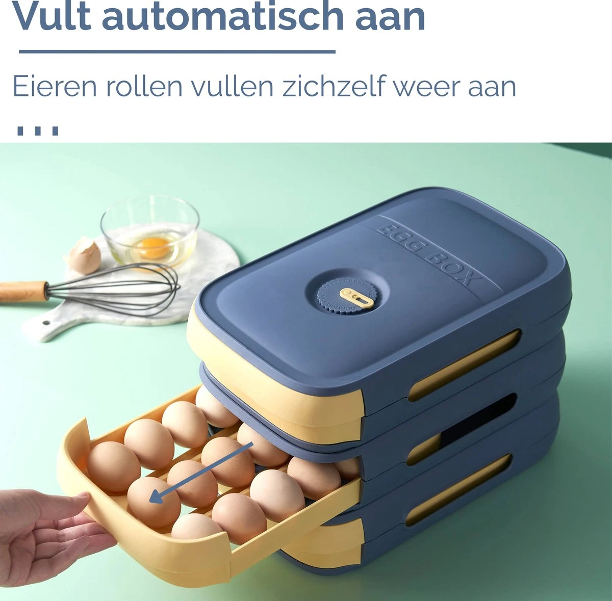 EGG BOX Wit Ei Opbergbox Eierhouder Eierdoos Koelkast Organizer 9 EGG BOX Wit Ei Opbergbox Eierhouder Eierdoos Koelkast Organizer - Afbeelding 9
