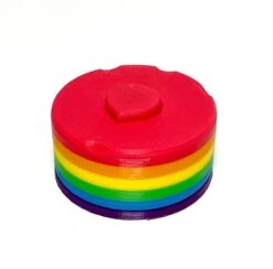 TasteDrops - Aroma Pod Case Houder - Te Gebruiken Voor Het Opbergen Van Air Up Pods - Regenboog Met Logo - Geschikt Voor Air Up Drinkfles Pods - Magnetisch Stapelbaar -