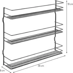 Tomado Metaltex - Pepito Kruidenrek - 3 Etages - Zwart - 36x8x31cm 6 Tomado Metaltex - Pepito Kruidenrek - 3 Etages - Zwart - 36x8x31cm -Mepal Shop 1200x1188 2