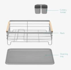 Navaris Afdruiprek Met Uitneembare Bestekhouder - Afwasrek Met Losse Lekbak - Vaatwasrek Met Plateau - Voor Bestek, Borden, Schalen En Pannen 12 Navaris Afdruiprek Met Uitneembare Bestekhouder - Afwasrek Met Losse Lekbak - Vaatwasrek Met Plateau - Voor Bestek, Borden, Schalen En Pannen -Mepal Shop 1200x1189 2