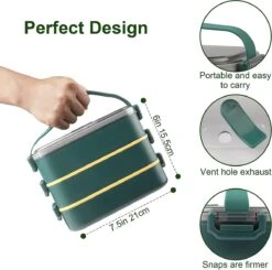Lunchbox, Bento Box Voor Volwassenen Kinderen, Kinderlunchbox Met Compartimenten, 3-laags Lekvrije Bento-lunchbox Met Vork, Lepel, Geschikt Voor Lunchbox Voor Werk, Kantoor, School (2,25L Groen) 11 Lunchbox, Bento Box Voor Volwassenen Kinderen, Kinderlunchbox Met Compartimenten, 3-laags Lekvrije Bento-lunchbox Met Vork, Lepel, Geschikt Voor Lunchbox Voor Werk, Kantoor, School (2,25L Groen) -Mepal Shop 1200x1190 1