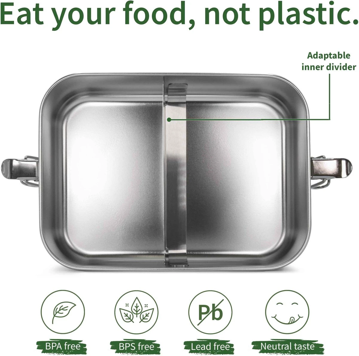 Roestvrij Staal Maaltijdbox 800 Ml| Lunch Box | Duurzaam | Beweegbare Afstandhouder | Broodtrommel Dishwasher | RVS Lunchbox Lekvrij | Stainless Steel Kleine Broodtrommel| Broodtrommel School | Bambaw 4 Roestvrij Staal Maaltijdbox 800 Ml| Lunch Box | Duurzaam | Beweegbare Afstandhouder | Broodtrommel Dishwasher | RVS Lunchbox Lekvrij | Stainless Steel Kleine Broodtrommel| Broodtrommel School | Bambaw - Afbeelding 4