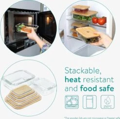 Navaris Glazen Vershoudbakjes - Set Van 4 - Meal Prep Bakjes Met Bamboe Deksel - 4x Vershouddoos Van Glas - BPA-vrij - Bakjes In 4 Maten 9 Navaris Glazen Vershoudbakjes - Set Van 4 - Meal Prep Bakjes Met Bamboe Deksel - 4x Vershouddoos Van Glas - BPA-vrij - Bakjes In 4 Maten -Mepal Shop 1200x1190 7