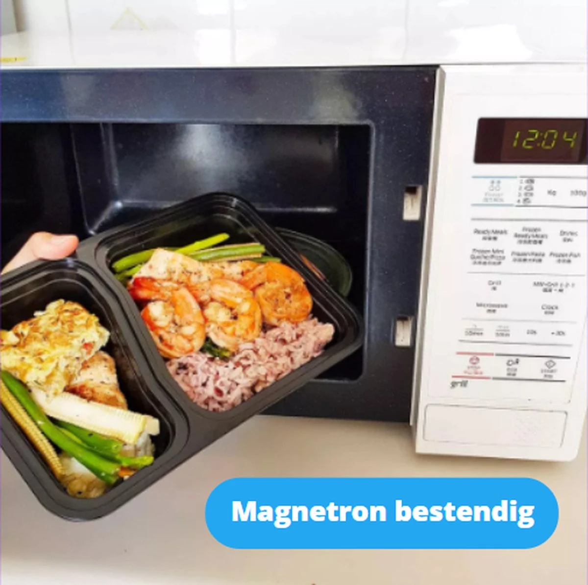 Meal Prep Bakjes - 20 Stuks - 2 Compartimenten - Vershoudbakjes - Meal Prep - 1L - Magnetron Bakjes Met Deksel - Vershouddoos 11 Meal Prep Bakjes - 20 Stuks - 2 Compartimenten - Vershoudbakjes - Meal Prep - 1L - Magnetron Bakjes Met Deksel - Vershouddoos - Afbeelding 11
