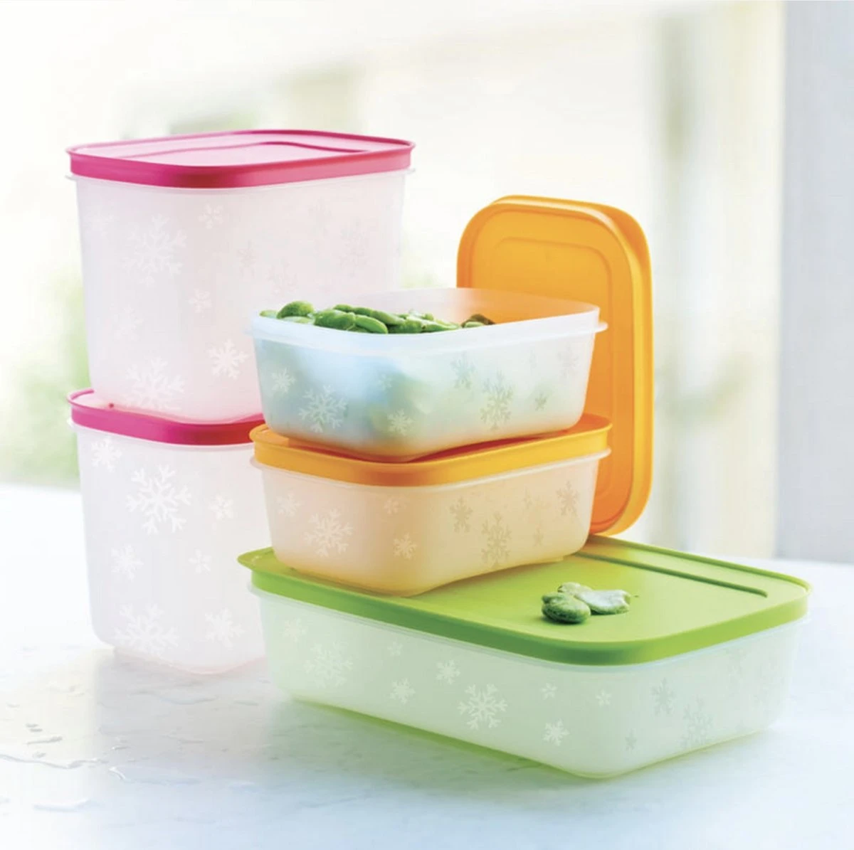 SET (5) Diepvriesdozen Plus Van Tupperware 3 SET (5) Diepvriesdozen Plus Van Tupperware - Afbeelding 3