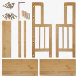 Navaris Keukenrek Met 3 Planken - Verstelbaar Kruidenrek Van Bamboe - Staand - Stevige Constructie - Natuurlijk Bamboehout - Waterafstotend -Mepal Shop 1200x1195 7