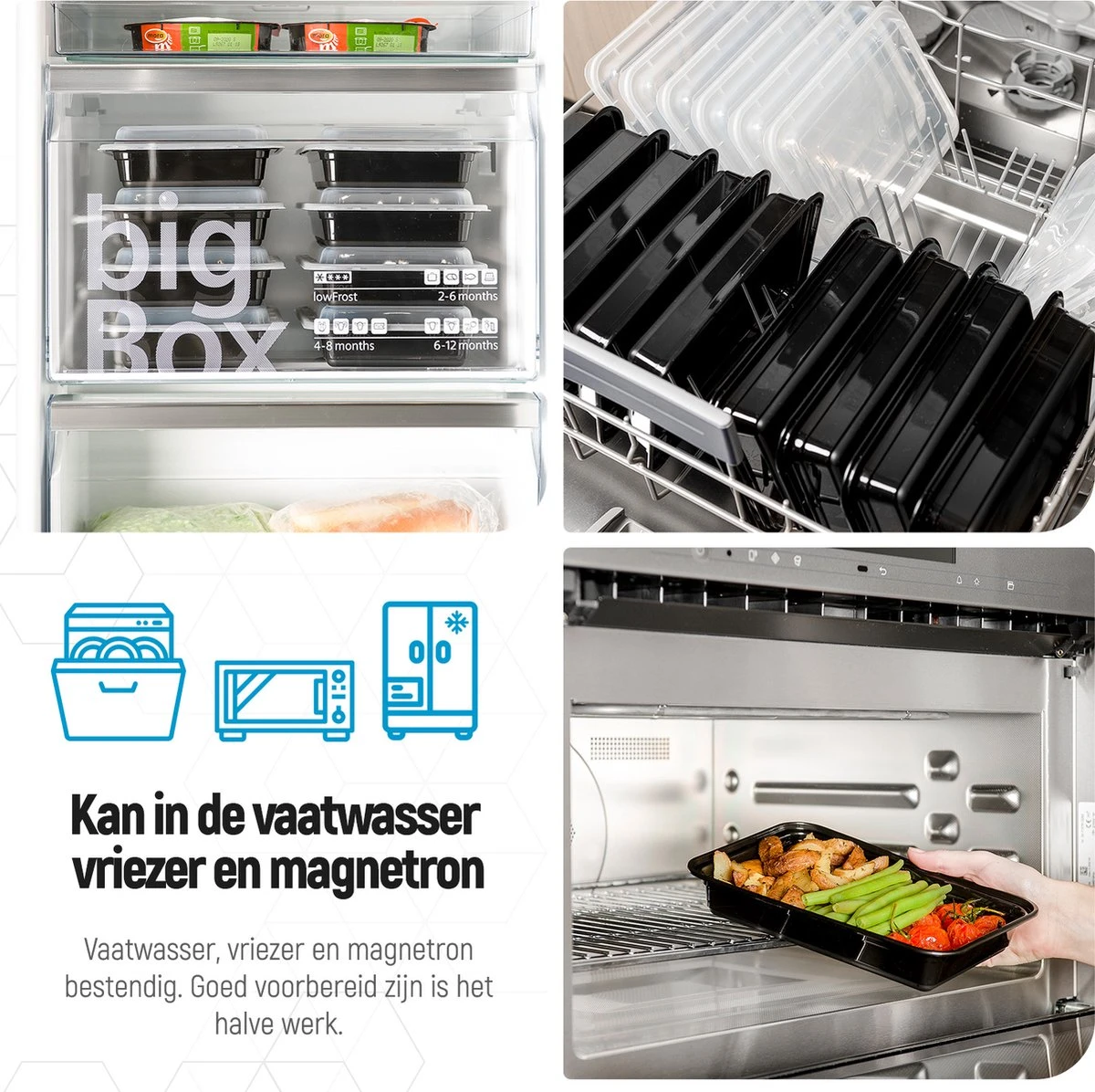Meal Prep Bakjes - 10 Stuks - 1 Compartiment - Lunchbox - Diepvriesbakjes - Vershoudbakjes - Plastic Bakjes Met Deksel - Magnetron Bakjes Met Deksel - Meal Prep - Vershouddoos - 1L - BPA Vrij - Fitcrafters 7 Meal Prep Bakjes - 10 Stuks - 1 Compartiment - Lunchbox - Diepvriesbakjes - Vershoudbakjes - Plastic Bakjes Met Deksel - Magnetron Bakjes Met Deksel - Meal Prep - Vershouddoos - 1L - BPA Vrij - Fitcrafters - Afbeelding 7