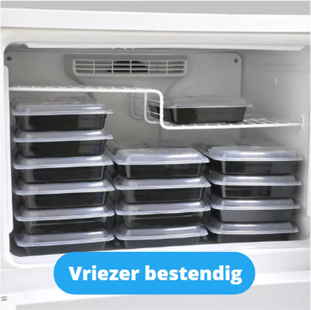 Meal Prep Bakjes - 6 Stuks - 3 Compartimenten - Vershoudbakjes - Meal Prep - 1L - Magnetron Bakjes Met Deksel - Vershouddoos 9 Meal Prep Bakjes - 6 Stuks - 3 Compartimenten - Vershoudbakjes - Meal Prep - 1L - Magnetron Bakjes Met Deksel - Vershouddoos - Afbeelding 9