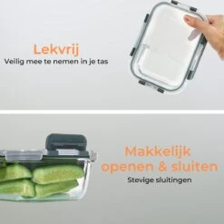Formilo Meal Prep Bakjes - Lekvrije Vershoudbakjes - Diepvriesbakjes - Luchtdicht - BPA Vrij - Glas - 10 Stuks -Mepal Shop 1200x1199 13