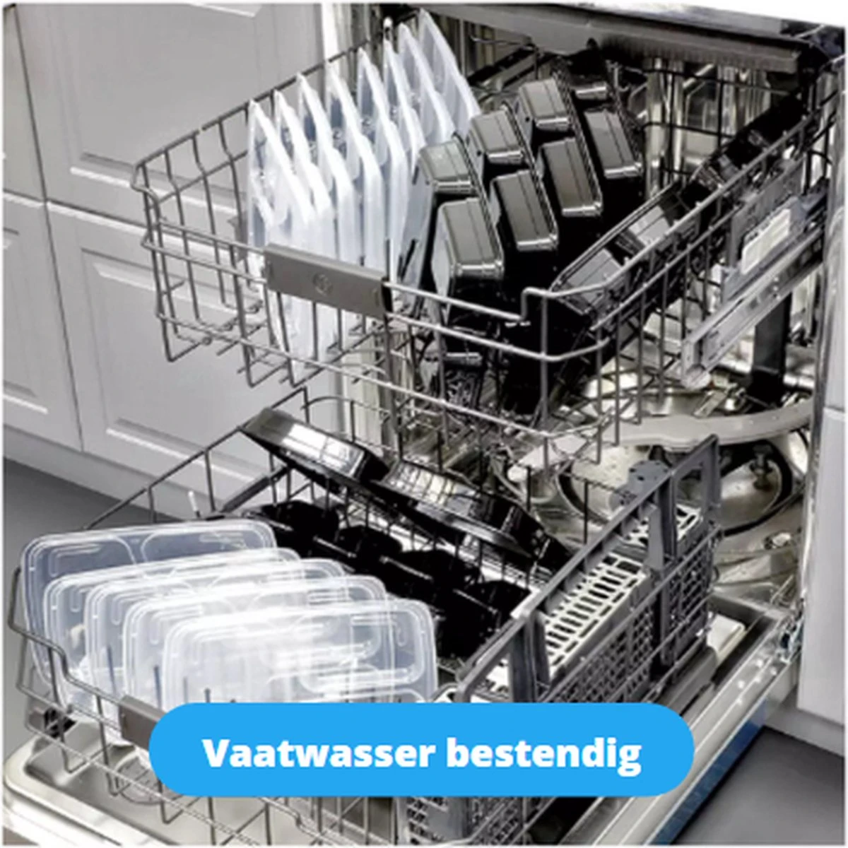 Meal Prep Bakjes - 6 Stuks - 3 Compartimenten - Vershoudbakjes - Meal Prep - 1L - Magnetron Bakjes Met Deksel - Vershouddoos 2 Meal Prep Bakjes - 6 Stuks - 3 Compartimenten - Vershoudbakjes - Meal Prep - 1L - Magnetron Bakjes Met Deksel - Vershouddoos - Afbeelding 2