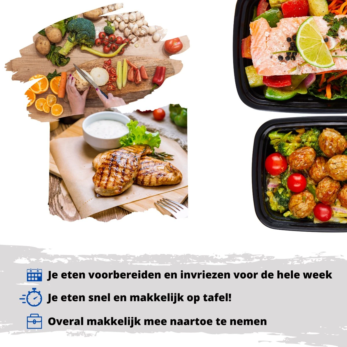 Meal Prep Bakjes - 14 Stuks - 1 Compartiment - Lunchbox - Diepvriesbakjes - Vershoudbakjes - Plastic Bakjes Met Deksel - Magnetron Bakjes Met Deksel - Meal Prep - Vershouddoos - 1L - BPA Vrij 2 Meal Prep Bakjes - 14 Stuks - 1 Compartiment - Lunchbox - Diepvriesbakjes - Vershoudbakjes - Plastic Bakjes Met Deksel - Magnetron Bakjes Met Deksel - Meal Prep - Vershouddoos - 1L - BPA Vrij - Afbeelding 2