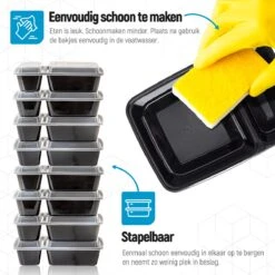 Meal Prep Bakjes - 10 Stuks - 2 Compartimenten - Lunchbox - Diepvriesbakjes - Vershoudbakjes - Plastic Bakjes Met Deksel - Magnetron Bakjes Met Deksel - Meal Prep - Vershouddoos - 1L - BPA Vrij – Fitcrafters 12 Meal Prep Bakjes - 10 Stuks - 2 Compartimenten - Lunchbox - Diepvriesbakjes - Vershoudbakjes - Plastic Bakjes Met Deksel - Magnetron Bakjes Met Deksel - Meal Prep - Vershouddoos - 1L - BPA Vrij – Fitcrafters -Mepal Shop 1200x1200 1080