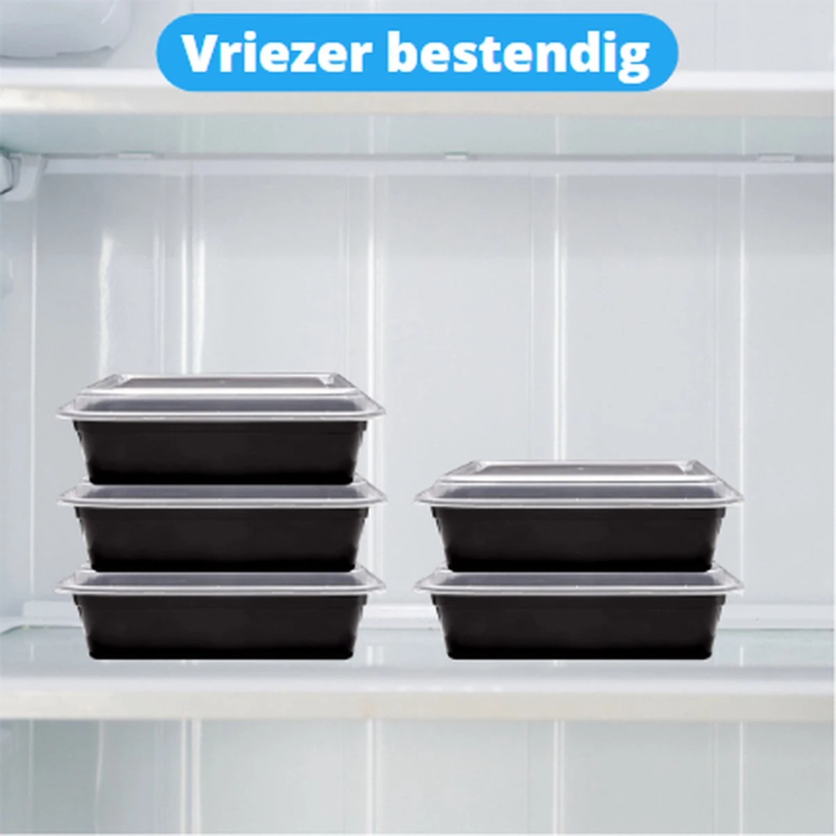 Meal Prep Bakjes - 10 Stuks - 1 Compartiment - Vershoudbakjes - Meal Prep - 1L - Magnetron Bakjes Met Deksel - Vershouddoos 3 Meal Prep Bakjes - 10 Stuks - 1 Compartiment - Vershoudbakjes - Meal Prep - 1L - Magnetron Bakjes Met Deksel - Vershouddoos - Afbeelding 3