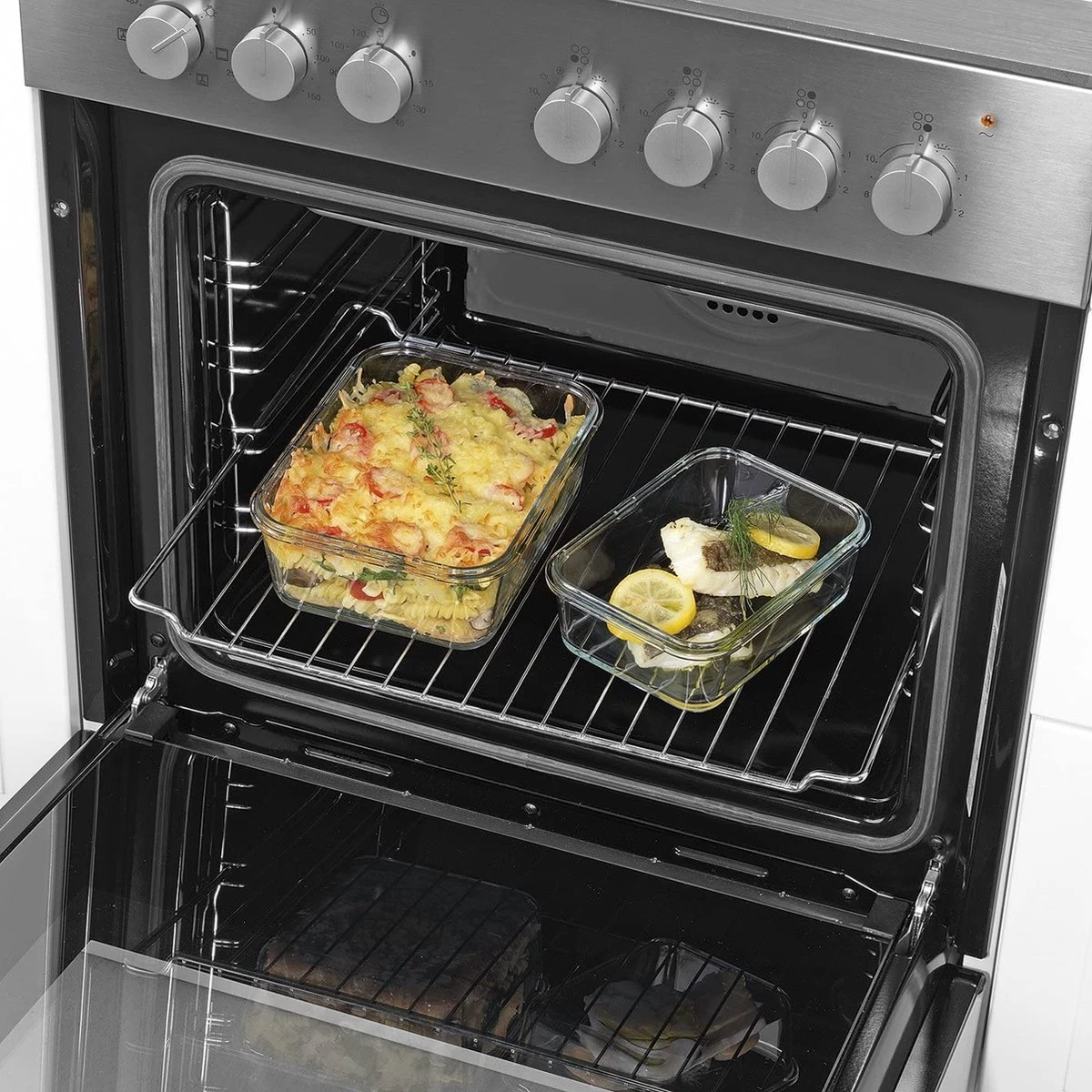 GOURMETmaxx Klick-it Glazen Bewaardozen, Set Van 4 Potten Met Deksels | Vaatwasmachine-, Magnetron- En Vriezerbestendig, Deksels Met Siliconen Afdichting En 4-weg Kliksluiting Transparent 4 GOURMETmaxx Klick-it Glazen Bewaardozen, Set Van 4 Potten Met Deksels | Vaatwasmachine-, Magnetron- En Vriezerbestendig, Deksels Met Siliconen Afdichting En 4-weg Kliksluiting Transparent - Afbeelding 4