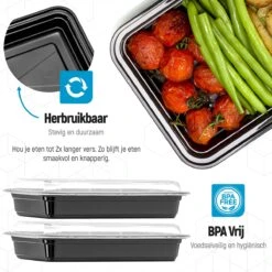 Meal Prep Bakjes - 10 Stuks - 1 Compartiment - Lunchbox - Diepvriesbakjes - Vershoudbakjes - Plastic Bakjes Met Deksel - Magnetron Bakjes Met Deksel - Meal Prep - Vershouddoos - 1L - BPA Vrij - Fitcrafters 17 Meal Prep Bakjes - 10 Stuks - 1 Compartiment - Lunchbox - Diepvriesbakjes - Vershoudbakjes - Plastic Bakjes Met Deksel - Magnetron Bakjes Met Deksel - Meal Prep - Vershouddoos - 1L - BPA Vrij - Fitcrafters -Mepal Shop 1200x1200 1131