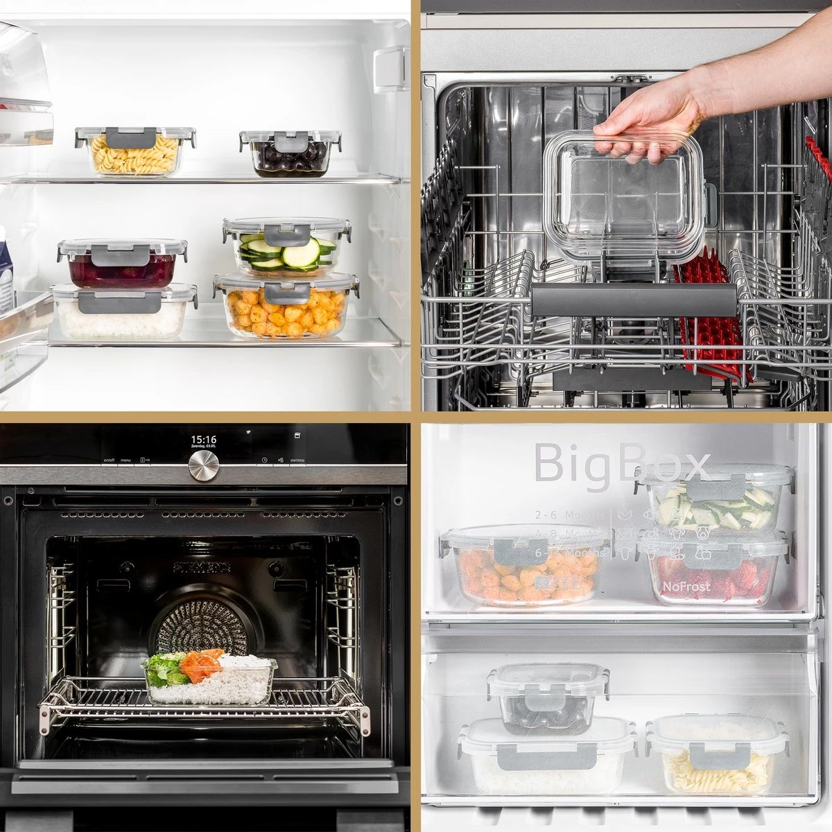 Vershoudbakjes - Meal Prep Bakjes - Diepvriesbakjes - Vershouddoos - Vershoudbakjes Set - Glas - 12 Stuks - BPA Vrij - Stosh 9 Vershoudbakjes - Meal Prep Bakjes - Diepvriesbakjes - Vershouddoos - Vershoudbakjes Set - Glas - 12 Stuks - BPA Vrij - Stosh - Afbeelding 9