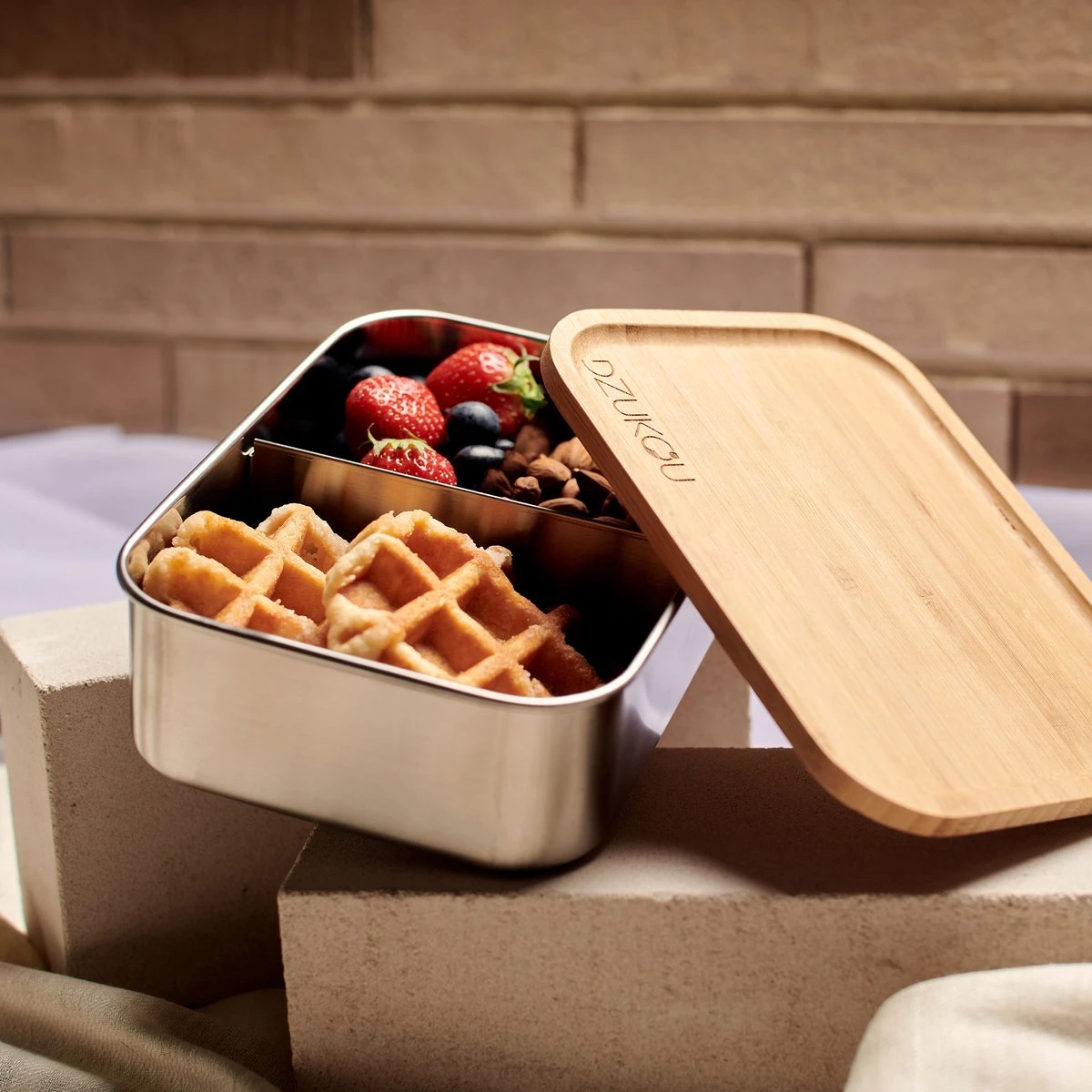 Dzukou Jim Corbett – RVS Lunchbox - Volwassenen - Met Vakjes - 1200 Ml 2 Dzukou Jim Corbett – RVS Lunchbox - Volwassenen - Met Vakjes - 1200 Ml - Afbeelding 2