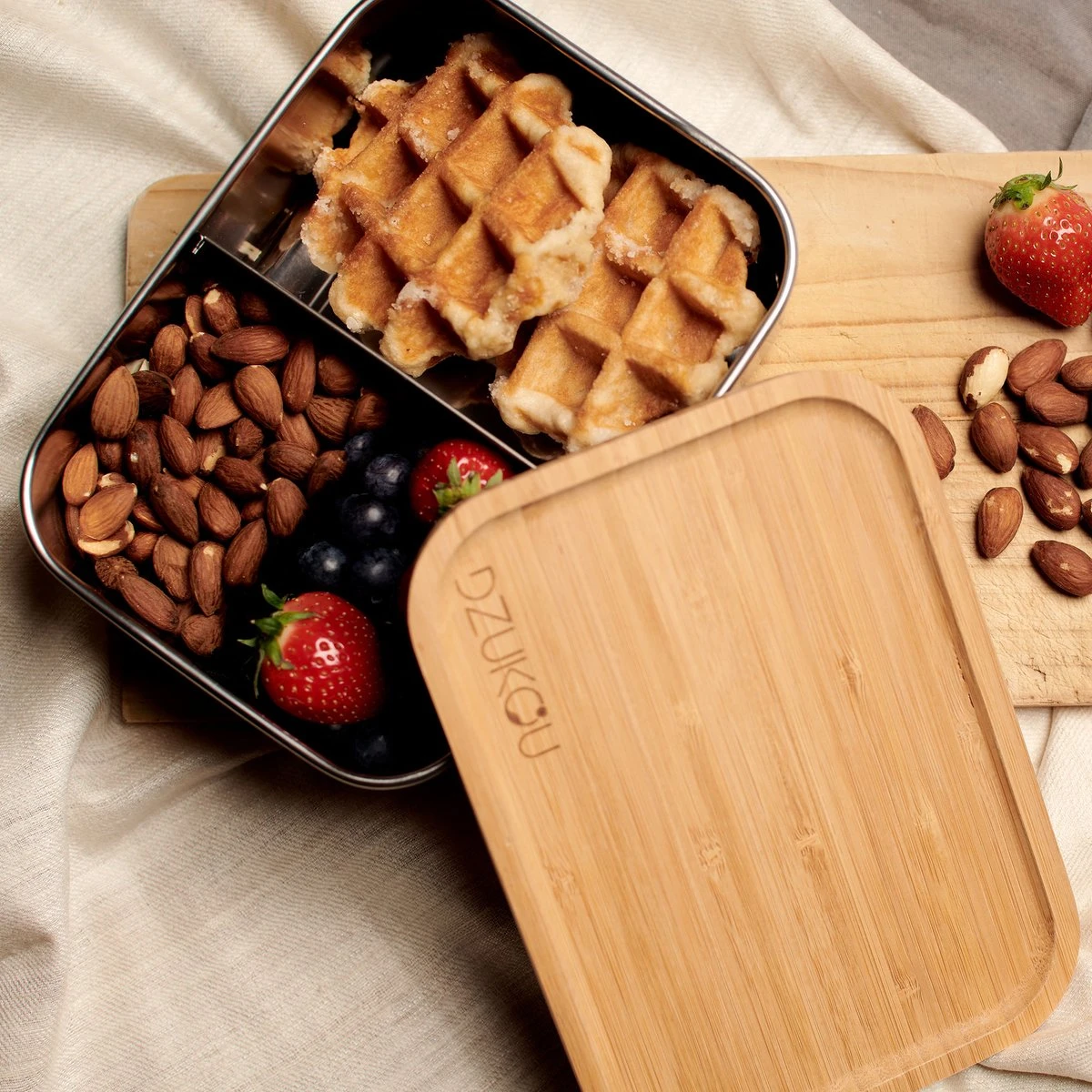 Dzukou Jim Corbett – RVS Lunchbox - Volwassenen - Met Vakjes - 1200 Ml 5 Dzukou Jim Corbett – RVS Lunchbox - Volwassenen - Met Vakjes - 1200 Ml - Afbeelding 5