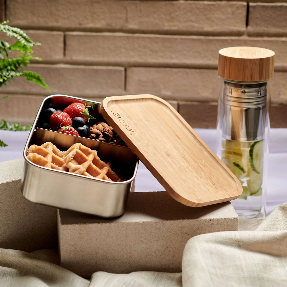 Dzukou Jim Corbett – RVS Lunchbox - Volwassenen - Met Vakjes - 1200 Ml 6 Dzukou Jim Corbett – RVS Lunchbox - Volwassenen - Met Vakjes - 1200 Ml - Afbeelding 6