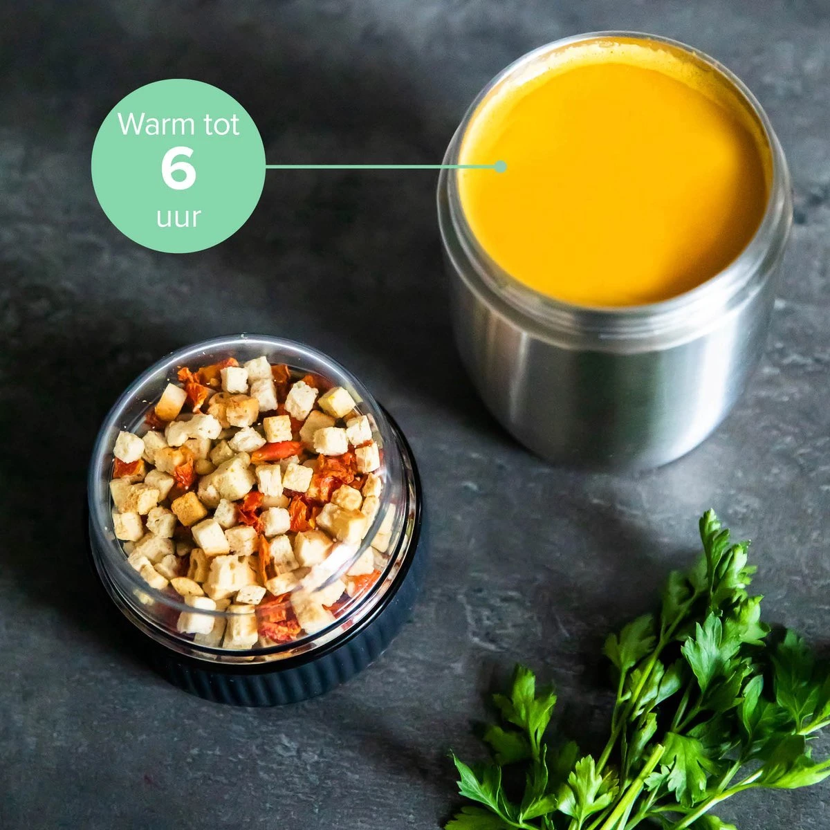 Coninx Thermos Lunchbox - Muesli Beker To Go - Isoleer Lunchpot - Yoghurtbeker To Go - Mueslibeker 840ml (600ml+240ml) - RVS 5 Coninx Thermos Lunchbox - Muesli Beker To Go - Isoleer Lunchpot - Yoghurtbeker To Go - Mueslibeker 840ml (600ml+240ml) - RVS - Afbeelding 5