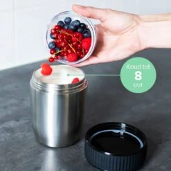 Coninx Thermos Lunchbox - Muesli Beker To Go - Isoleer Lunchpot - Yoghurtbeker To Go - Mueslibeker 840ml (600ml+240ml) - RVS 17 Coninx Thermos Lunchbox - Muesli Beker To Go - Isoleer Lunchpot - Yoghurtbeker To Go - Mueslibeker 840ml (600ml+240ml) - RVS -Mepal Shop 1200x1200 172