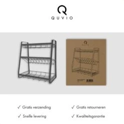 QUVIO Kruidenrek - Keukenrek Staand - Keukenrekje - Keukenrek - Aanrecht Organizer - Metaal - 19 X 35 X 38 Cm 13 QUVIO Kruidenrek - Keukenrek Staand - Keukenrekje - Keukenrek - Aanrecht Organizer - Metaal - 19 X 35 X 38 Cm -Mepal Shop 1200x1200 207