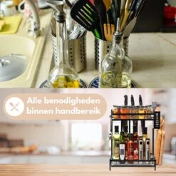 Pazzo Goods - Keuken Organizer - Keukenrek - Zwart - Metaal - 2 Laags - Multifunctioneel - Zwart - 14 Pazzo Goods - Keuken Organizer - Keukenrek - Zwart - Metaal - 2 Laags - Multifunctioneel - Zwart - -Mepal Shop 1200x1200 238