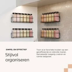 Noswo Kruidenrek Ophangbaar - Voor 24 Kruidenpotjes - 4 Stuks - Keukenrek Hangend - RVS - Zwart 11 Noswo Kruidenrek Ophangbaar - Voor 24 Kruidenpotjes - 4 Stuks - Keukenrek Hangend - RVS - Zwart -Mepal Shop 1200x1200 243