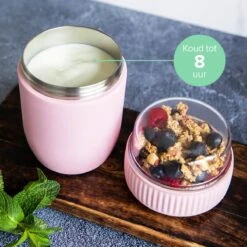 Coninx Thermos Lunchbox - Muesli Beker To Go - Isoleer Lunchpot - Yoghurtbeker To Go - Mueslibeker 840ml (600ml+240ml) - RVS / Roze 15 Coninx Thermos Lunchbox - Muesli Beker To Go - Isoleer Lunchpot - Yoghurtbeker To Go - Mueslibeker 840ml (600ml+240ml) - RVS / Roze -Mepal Shop 1200x1200