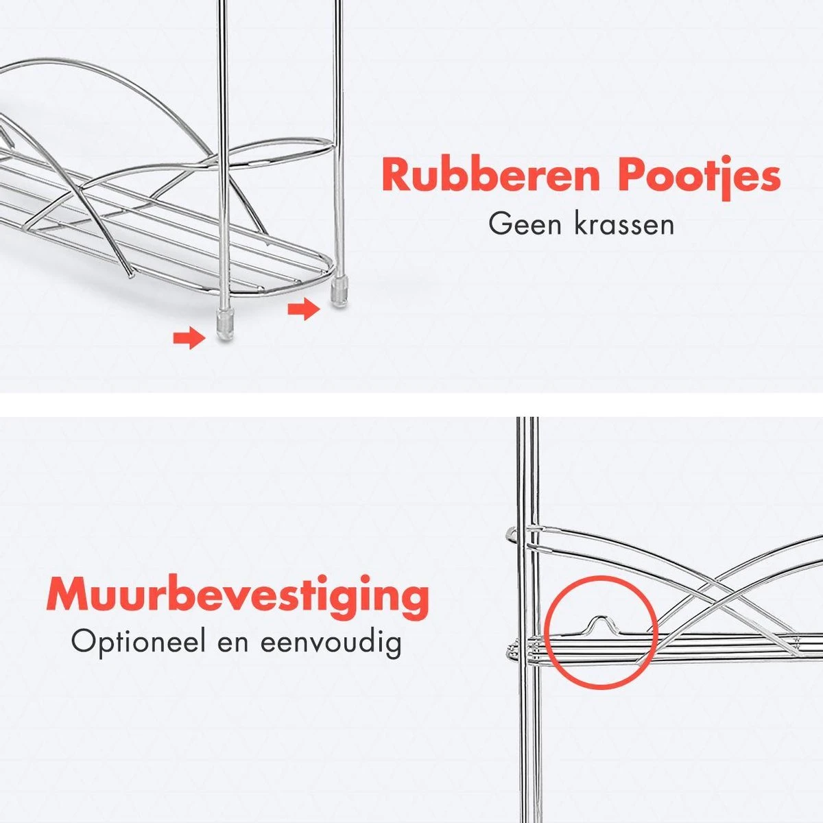 KitchenBrothers Kruidenrek - Staand - Voor 21 Potjes - 3 Laags - Chroom 3 KitchenBrothers Kruidenrek - Staand - Voor 21 Potjes - 3 Laags - Chroom - Afbeelding 3