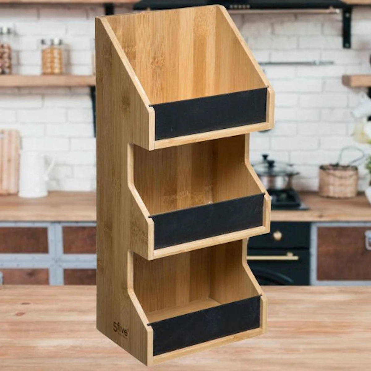 Merkloos Decopatent® 3 Laags Keuken Opbergrek - Staand Rek 3 Etages - Keukenrek - Bamboe Hout - Etagere Rek - Kruidenrek - Keuken Organizer 3 Merkloos Decopatent® 3 Laags Keuken Opbergrek - Staand Rek 3 Etages - Keukenrek - Bamboe Hout - Etagere Rek - Kruidenrek - Keuken Organizer - Afbeelding 3