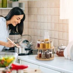 Merkloos Decopatent® Kruidenrek / Fruitschaal Bamboe - Rond - Kruiden Carrousel - Draaibaar - Staand Bamboe Specerijenrek Draaiplateau - Fruitrek 13 Merkloos Decopatent® Kruidenrek / Fruitschaal Bamboe - Rond - Kruiden Carrousel - Draaibaar - Staand Bamboe Specerijenrek Draaiplateau - Fruitrek -Mepal Shop 1200x1200 276