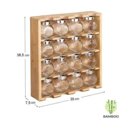 Merkloos Decopatent® Kruidenrekje Ophangbaar - Kruidenrek Inclusief 16 Kruidenpotjes - Bamboe Hout - 4 Laags 12 Merkloos Decopatent® Kruidenrekje Ophangbaar - Kruidenrek Inclusief 16 Kruidenpotjes - Bamboe Hout - 4 Laags -Mepal Shop 1200x1200 298