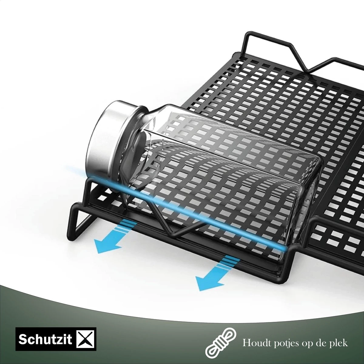 Schutzit - Kruidenrek Lade - Metaal - Zwart - 3 Lagen - Kruiden Organizer Liggend Ladeinzet 5 Schutzit - Kruidenrek Lade - Metaal - Zwart - 3 Lagen - Kruiden Organizer Liggend Ladeinzet - Afbeelding 5