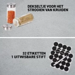 Merkloos Draaibaar Kruidenrek Met 20 Kruidenpotjes - Kruidenrek Staand - Aanrecht Organiser - Glazen Potjes Met Deksel - Inclusief 32 Etiketten En 1 Uitwisbare Stift - Ronde Afwerking - Zwart 13 Merkloos Draaibaar Kruidenrek Met 20 Kruidenpotjes - Kruidenrek Staand - Aanrecht Organiser - Glazen Potjes Met Deksel - Inclusief 32 Etiketten En 1 Uitwisbare Stift - Ronde Afwerking - Zwart -Mepal Shop 1200x1200 329