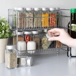 Navaris Stalen Kruidenrekje 2 Laags - Kruidenrek Staand - Rek Voor Kruidenpotjes En Glaasjes - Multifunctionele Organizer Voor Keuken En Badkamer 16 Navaris Stalen Kruidenrekje 2 Laags - Kruidenrek Staand - Rek Voor Kruidenpotjes En Glaasjes - Multifunctionele Organizer Voor Keuken En Badkamer -Mepal Shop 1200x1200 368