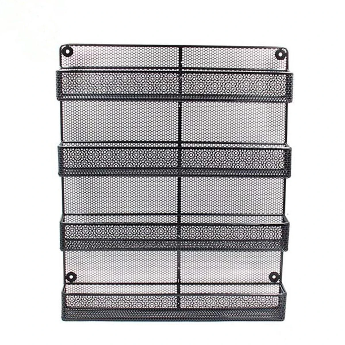 QUVIO Groot Kruidenrek Staal - Ophangbaar - Voor 32 Kruidenpotjes - 4 Laags - Zwart 2 QUVIO Groot Kruidenrek Staal - Ophangbaar - Voor 32 Kruidenpotjes - 4 Laags - Zwart - Afbeelding 2