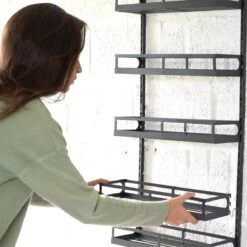 Soome Viljo - Kruidenrek Ophangbaar - Keukenrek - Wandrek - Keuken Organizer - 5 Laags - Verstelbaar - Staal - Zwart - H85xB42.5cm 12 Soome Viljo - Kruidenrek Ophangbaar - Keukenrek - Wandrek - Keuken Organizer - 5 Laags - Verstelbaar - Staal - Zwart - H85xB42.5cm -Mepal Shop 1200x1200 396