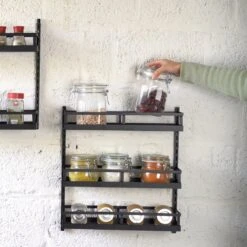 Soome Viljo - Kruidenrek Ophangbaar - Keukenrek - Wandrek - Keuken Organizer - 5 Laags - Verstelbaar - Staal - Zwart - H85xB42.5cm 13 Soome Viljo - Kruidenrek Ophangbaar - Keukenrek - Wandrek - Keuken Organizer - 5 Laags - Verstelbaar - Staal - Zwart - H85xB42.5cm -Mepal Shop 1200x1200 397