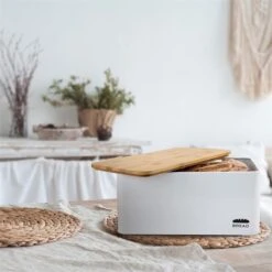 Oklahoma Broodtrommel Metaal 35,5x15,5x23 Cm Bamboe Deksel Snijplank -Mepal Shop 1200x1200 412