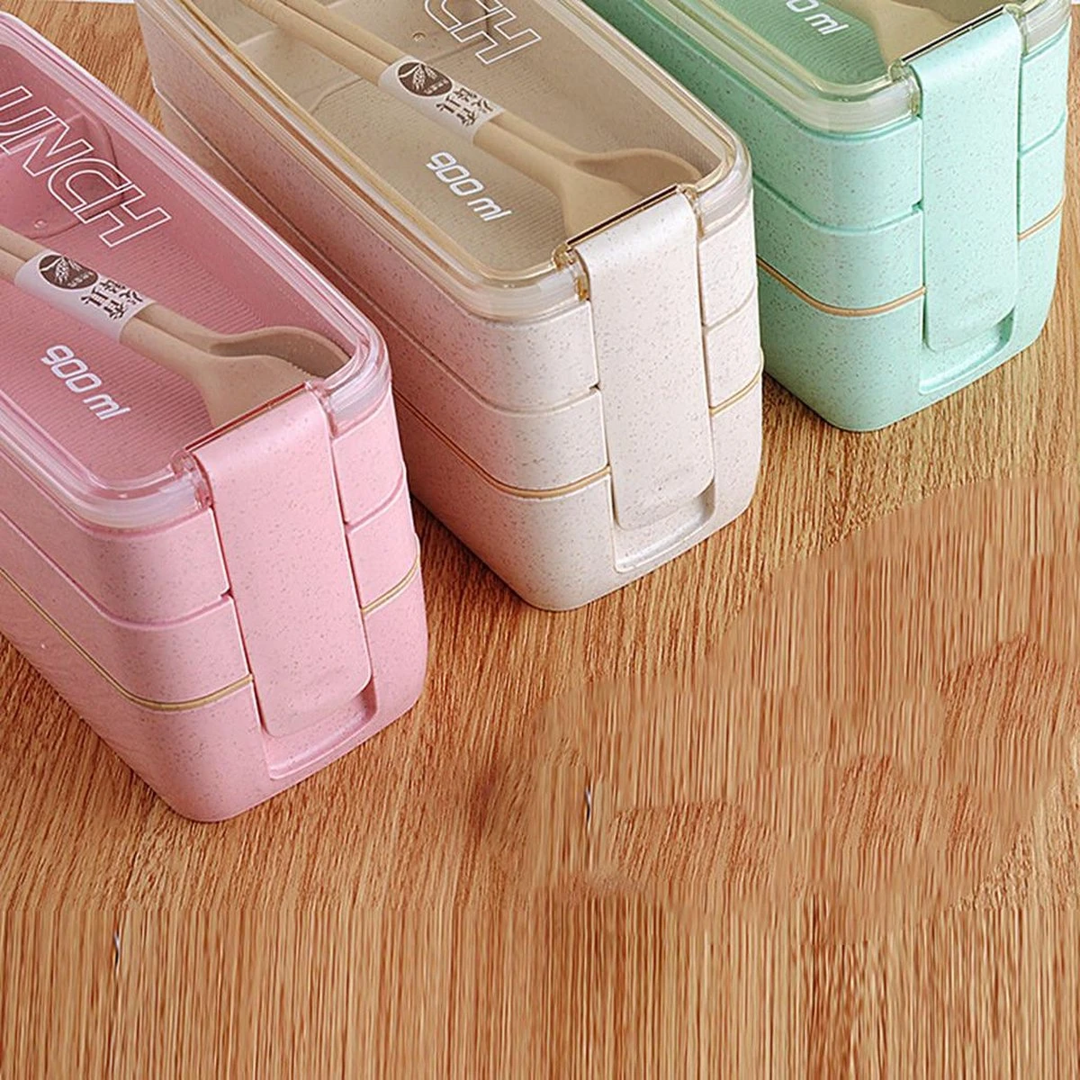Lunchbox - Meal Prep Bakjes - Lunch Box Met Deksel - Meal Prep – Bento Box - Lunchtrommel Met Bestek Beige 11 Lunchbox - Meal Prep Bakjes - Lunch Box Met Deksel - Meal Prep – Bento Box - Lunchtrommel Met Bestek Beige - Afbeelding 11