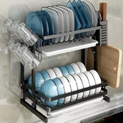 TammaT - Afdruiprek Met Lekbak 2 Laags – Inklapbaar - Afwasrek – Met 2 Lekbakken – Extra Accessories Voor Servies En Snijplanken - RVS - 38x35x26,5cm 18 TammaT - Afdruiprek Met Lekbak 2 Laags – Inklapbaar - Afwasrek – Met 2 Lekbakken – Extra Accessories Voor Servies En Snijplanken - RVS - 38x35x26,5cm -Mepal Shop 1200x1200 624