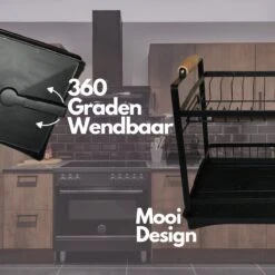 Afdruiprek - Zwart/ Met Flexibele Water Afvoer/ Borden, Pannen Bestek/ RVS/ Lichtgewicht/ Lekbak/ Luxe Uitvoering 10 Afdruiprek - Zwart/ Met Flexibele Water Afvoer/ Borden, Pannen Bestek/ RVS/ Lichtgewicht/ Lekbak/ Luxe Uitvoering -Mepal Shop 1200x1200 647