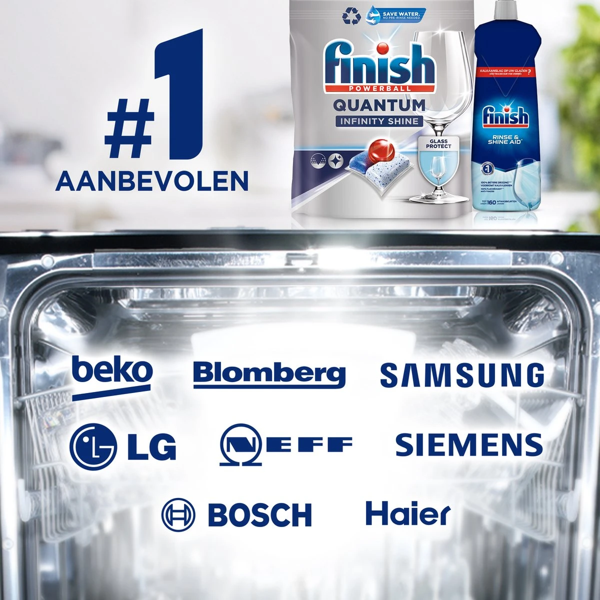 Finish Quantum Infinity Shine Vaatwastabletten - 83 Capsules 3 Finish Quantum Infinity Shine Vaatwastabletten - 83 Capsules - Afbeelding 3