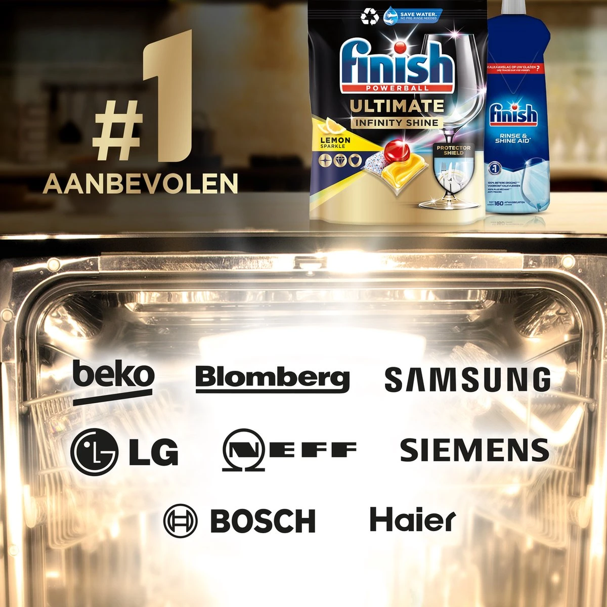 Finish Ultimate Infinity Shine Citroen Vaatwastabletten - 80 Capsules 3 Finish Ultimate Infinity Shine Citroen Vaatwastabletten - 80 Capsules - Afbeelding 3