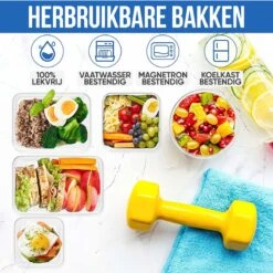 Strex Vershoudbakjes - Meal Prep Bakjes - Plastic Diepvries Bakjes - Met Deksel - 18 Delige Set - BPA Vrije Magnetronbakjes 11 Strex Vershoudbakjes - Meal Prep Bakjes - Plastic Diepvries Bakjes - Met Deksel - 18 Delige Set - BPA Vrije Magnetronbakjes -Mepal Shop 1200x1200 837
