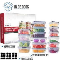 Strex Vershoudbakjes - Meal Prep Bakjes - Plastic Diepvries Bakjes - Met Deksel - 18 Delige Set - BPA Vrije Magnetronbakjes 17 Strex Vershoudbakjes - Meal Prep Bakjes - Plastic Diepvries Bakjes - Met Deksel - 18 Delige Set - BPA Vrije Magnetronbakjes -Mepal Shop 1200x1200 842