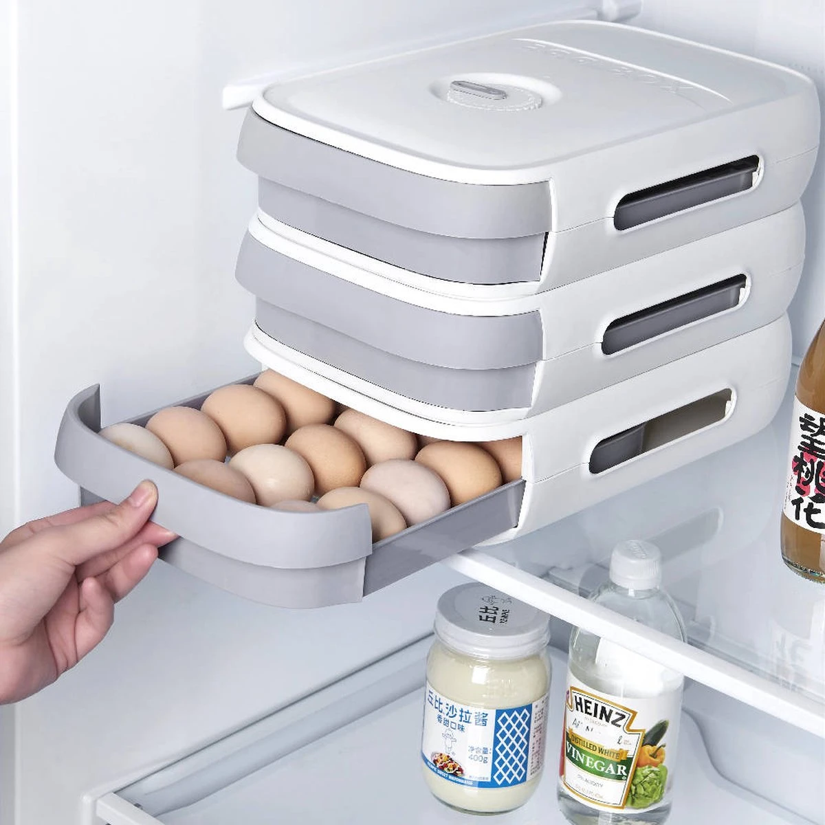 EGG BOX Wit Ei Opbergbox Eierhouder Eierdoos Koelkast Organizer 10 EGG BOX Wit Ei Opbergbox Eierhouder Eierdoos Koelkast Organizer - Afbeelding 10