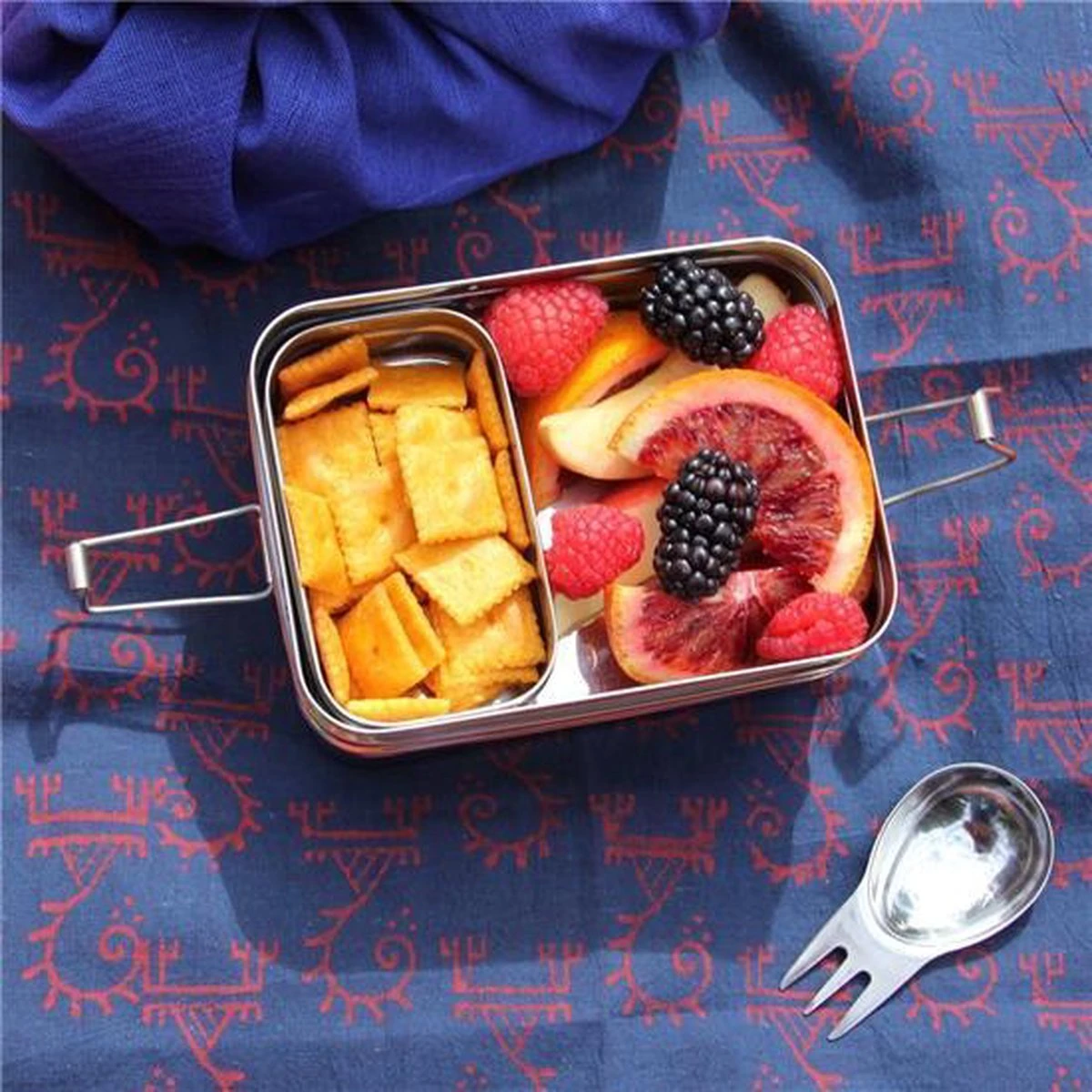 Eco Lunchbox - RVS - 3 Bakjes In 1 8 Eco Lunchbox - RVS - 3 Bakjes In 1 - Afbeelding 8