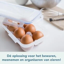 Lock&Lock Eierdoos - Eieropbergbox - Koelkast Organizer - Voor 12 Eieren - Transparant -Mepal Shop 1200x1200 883